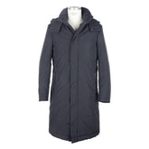 Made in Italy Black Wool Men's Raincoat -   -  Made in Italy.